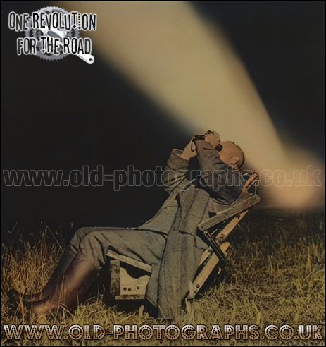 Air-Raid Observer using Field Glasses Air-Raid Observer using Field Glasses