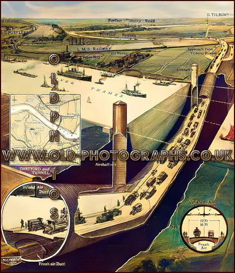Sectional view from Kent of the proposed Thames Tunnel [1925]