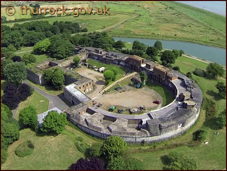 East Tilbury : Aerial view of Coalhouse Fort [© Image courtesy of thurrock.gov.uk]