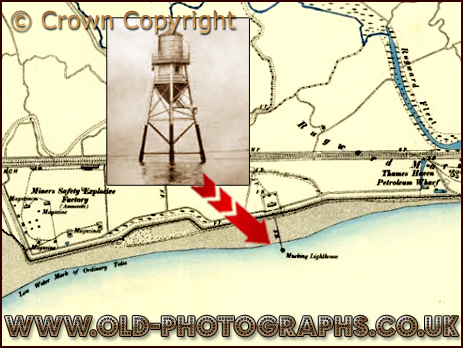 Stanford-le-Hope : Map extract showing the location of the Crooked Billet [1862]