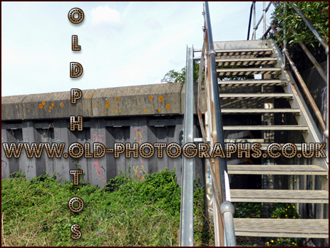 Tilbury : Path and Steps next to sea wall near the Power Station [August 2019]