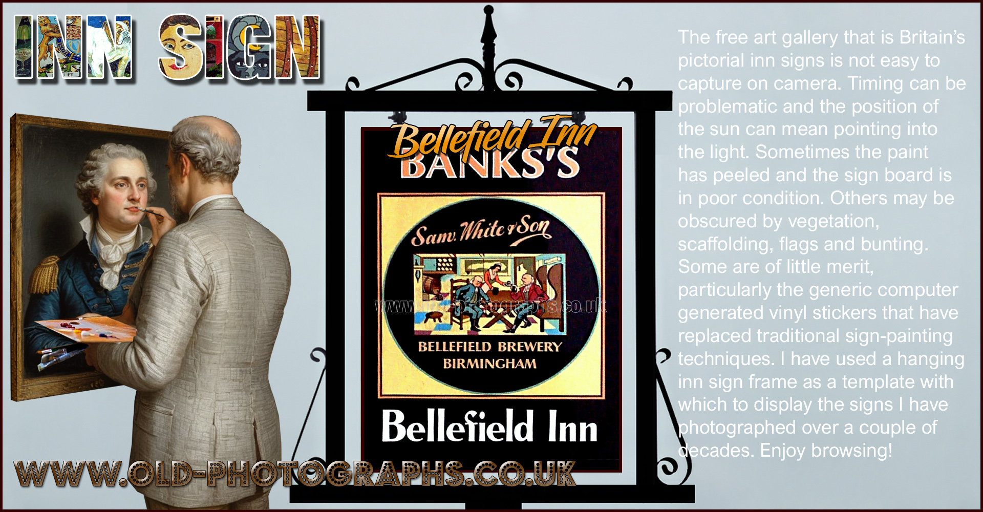 Winson Green : Inn Sign of the Bellefield Inn on Winson Street [January 2002]