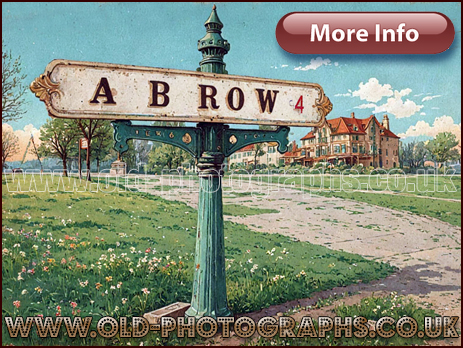 Painting : Street Sign for A. B. Row at Duddeston in Birmingham