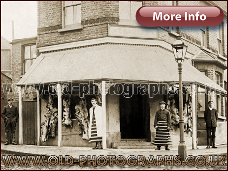 South Benfleet : Butcher's Shop of Thomas Barber on the corner of High Street and Station Road [c.1909]