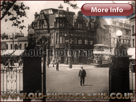 East Ham : A photograph showing the High Street junction at East Ham with a view of the Denmark Arms [c.1912]