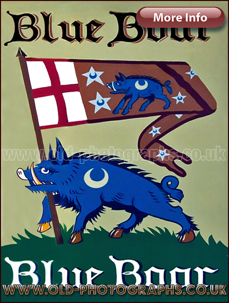 Hay-on-Wye : Inn Sign of the Blue Boar [July 2001]