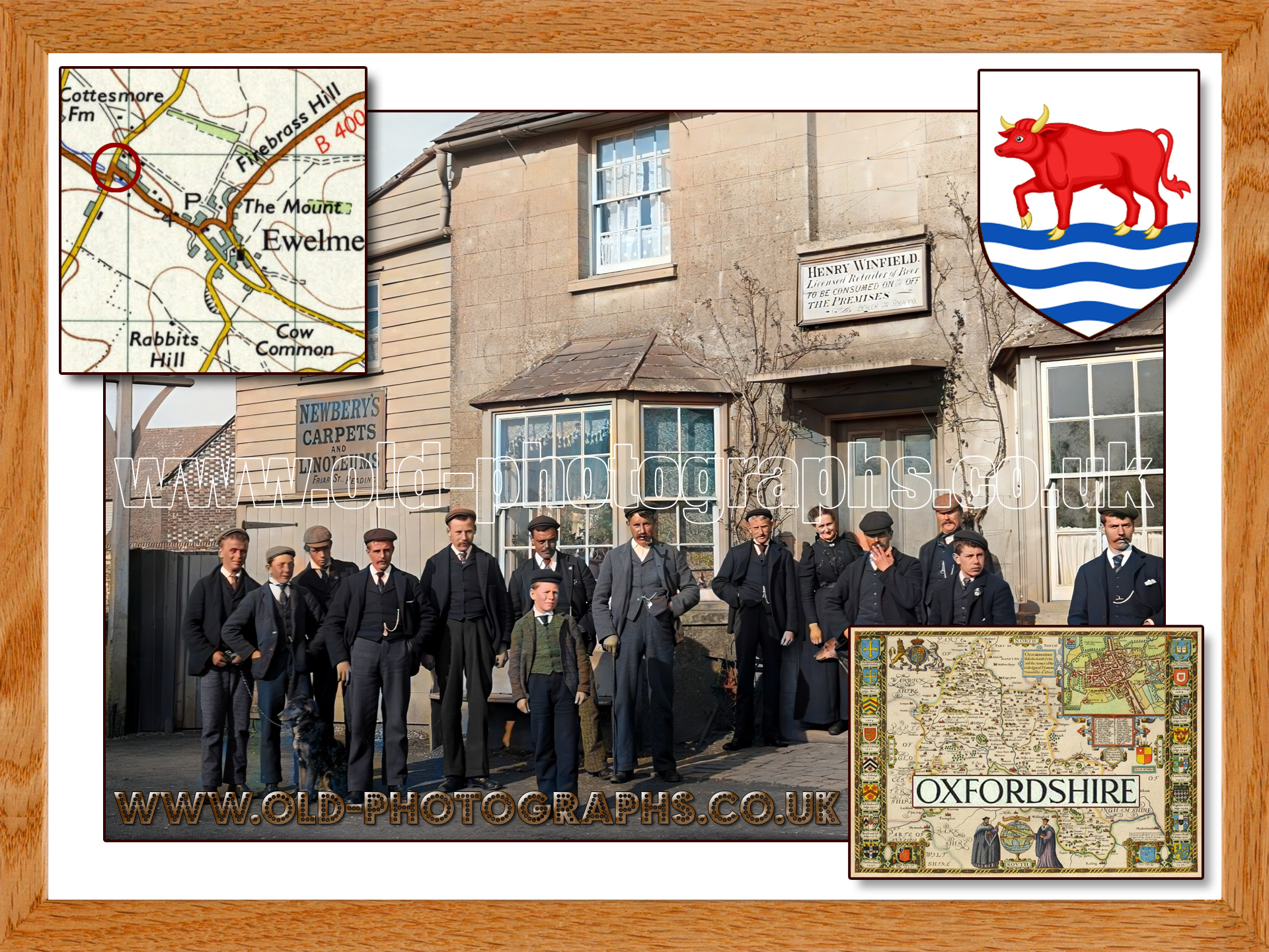 Ewelme : Patrons outside the Shepherd's Hut at Ewelme [c.1900]