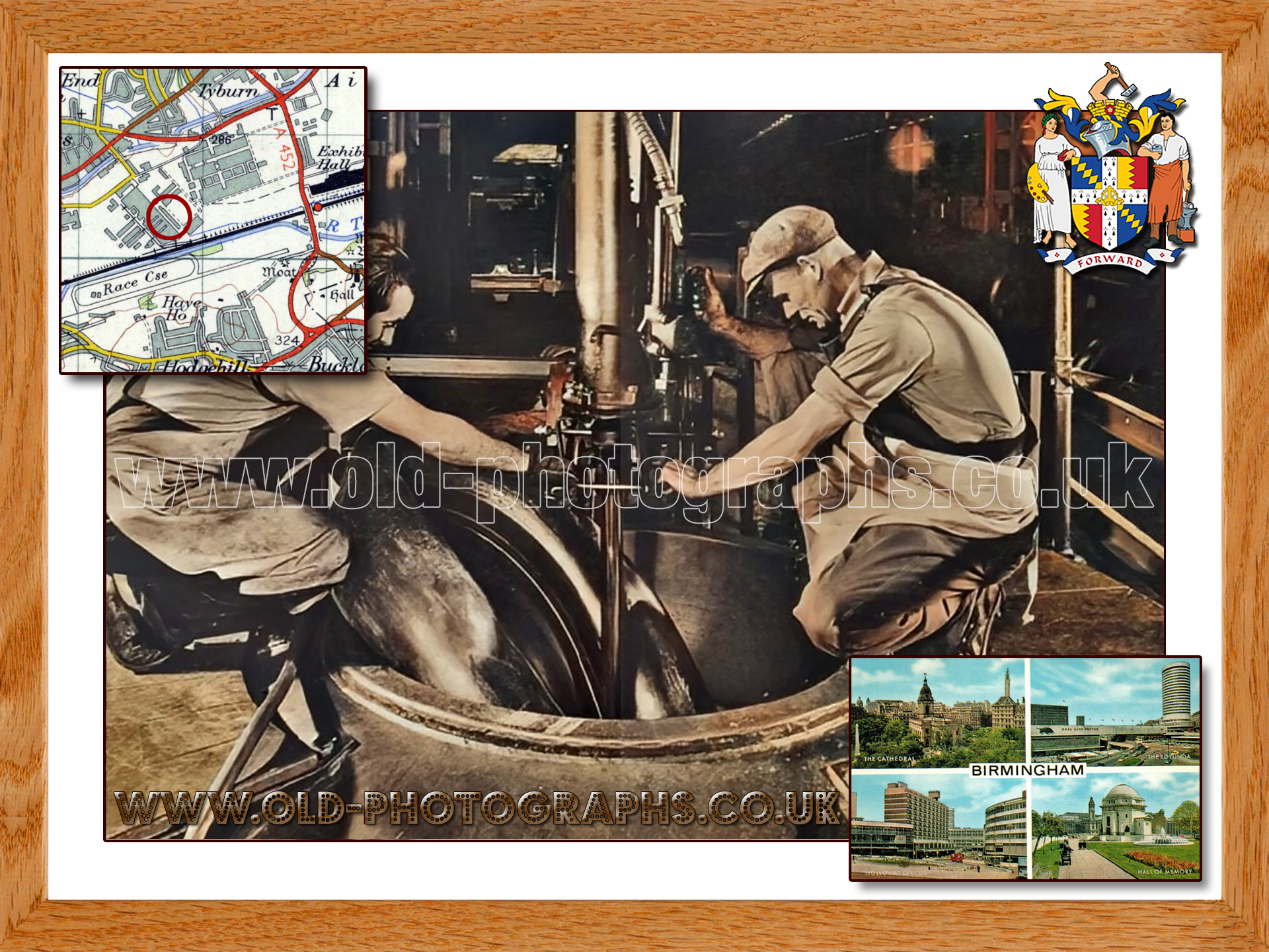 Birmingham : Men operating a Vacuum Press at Fort Dunlop [1961]